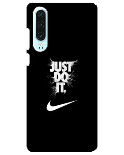 Чехол для Huawei P30 с картинкой «Текстовый принт Nike»