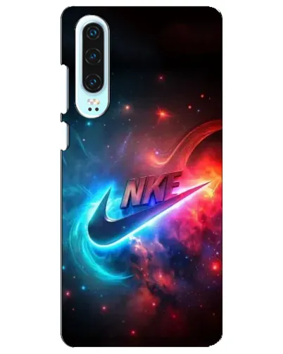 Чехол для Huawei P30 с картинкой «Огненный логотип Nike»