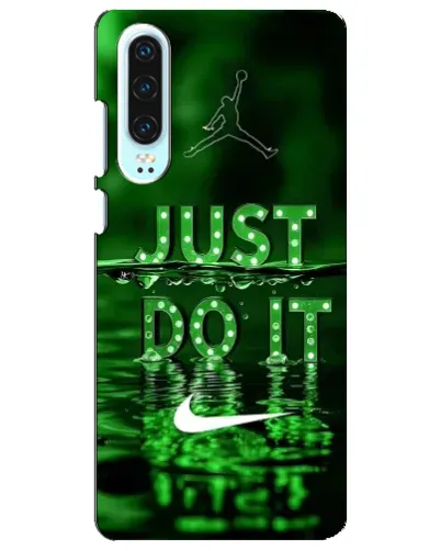 Чехол для Huawei P30 с картинкой «Зеленый неоновый Nike»