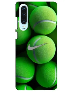 Чехол для Huawei P30 с картинкой «Теннисные мячи Найк»
