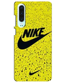Чехол для Huawei P30 с картинкой «Желтый текстурный Nike»