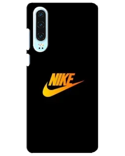 Чехол для Huawei P30 с картинкой «Золотой логотип Nike»