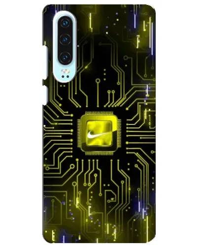 Чехол для Huawei P30 с картинкой «Nike — золотая искра»