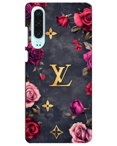 Чехол для Huawei P30 с картинкой «Цветочный Louis Vuitton»