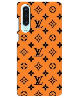 Чехол для Huawei P30 с картинкой «Оранжевый стиль LV»