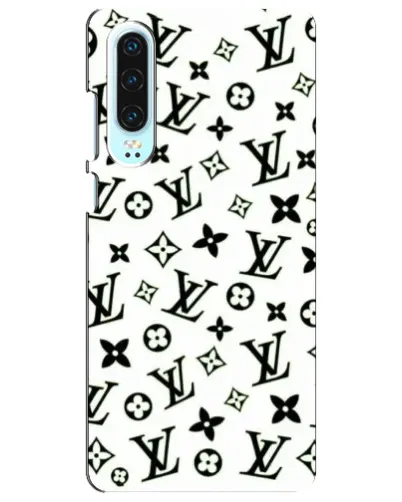 Чехол для Huawei P30 с картинкой «Монохромный хаос LV»
