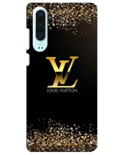 Чехол для Huawei P30 с картинкой «LV — золотые искры»