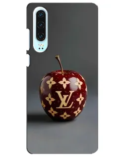 Чехол для Huawei P30 с картинкой «Красное яблоко LV»
