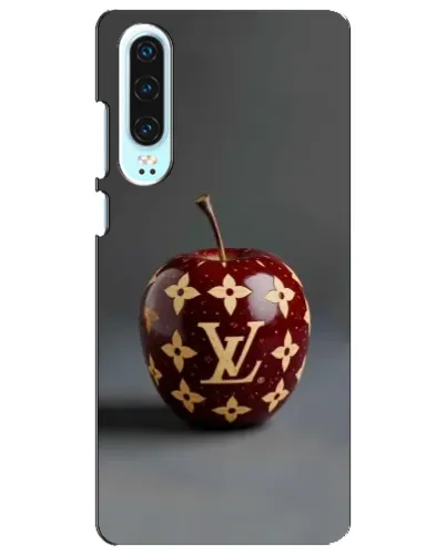 Чехол для Huawei P30 с картинкой «Красное яблоко LV»