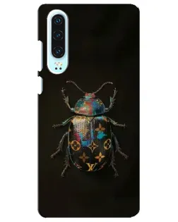 Чехол для Huawei P30 с картинкой «LV — мраморный принт»