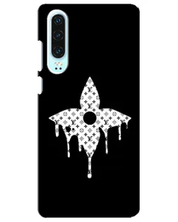 Чехол для Huawei P30 с картинкой «Цветочная монограмма»