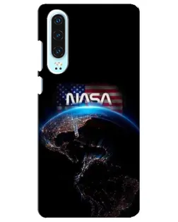 Чехол для Huawei P30 с картинкой «Земля из космоса NASA»