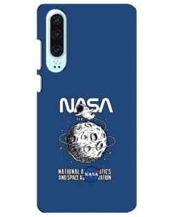 Чехол для Huawei P30 с картинкой «NASA — лунная миссия»