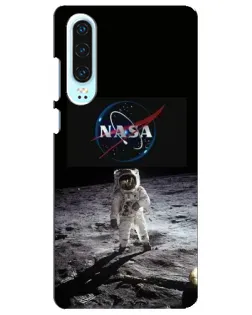 Чехол для Huawei P30 с картинкой «Астронавт на Луне»
