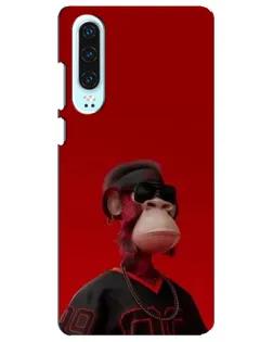Чохол для Huawei P30 з картинкою «Bored Ape в червоному»