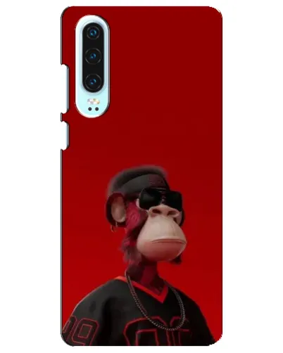 Чехол для Huawei P30 с картинкой «Bored Ape в красном» Чехол для Huawei P30 с картинкой «Bored Ape в красном»