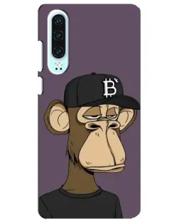 Чехол для Huawei P30 с картинкой «Bored Ape в кепке»
