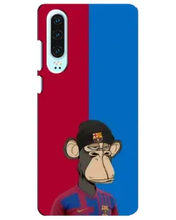 Чехол для Huawei P30 с картинкой «Bored Ape — фанат Барсы»