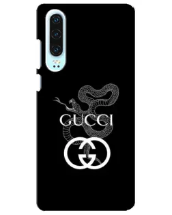 Чохол для Huawei P30 з картинкою «Gucci — срібна змія»