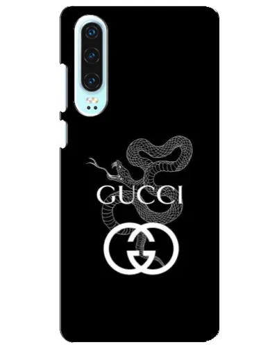 Чохол для Huawei P30 з картинкою «Gucci — срібна змія»