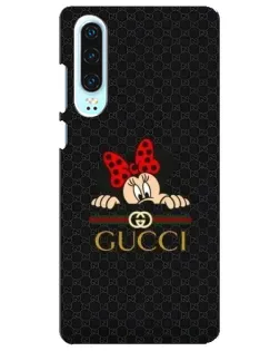 Чохол для Huawei P30 з картинкою «Мінні Маус Gucci — чорний»