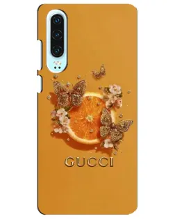 Чохол для Huawei P30 з картинкою «Gucci — золоті метелики»