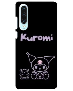 Чехол для Huawei P30 с картинкой «Kuromi — черный минимализм» Чехол для Huawei P30 с картинкой «Kuromi — черный минимализм»