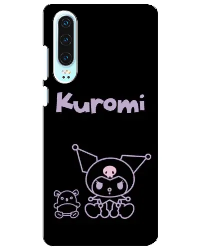 Чехол для Huawei P30 с картинкой «Kuromi — черный минимализм» Чехол для Huawei P30 с картинкой «Kuromi — черный минимализм»