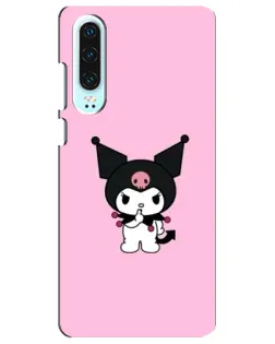 Чехол для Huawei P30 с картинкой «Kuromi — розовая нежность»