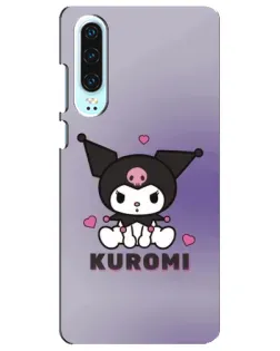 Чехол для Huawei P30 с картинкой «Kuromi — фиолетовый арт»