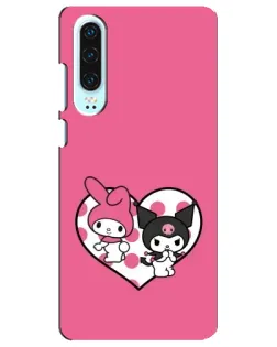 Чехол для Huawei P30 с картинкой «Kuromi и My Melody»