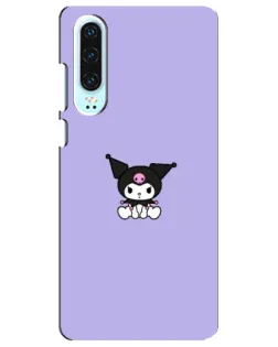 Чехол для Huawei P30 с картинкой «Kuromi — фиолетовый минимализм»