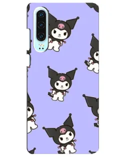Чехол для Huawei P30 с картинкой «Паттерн с Kuromi»