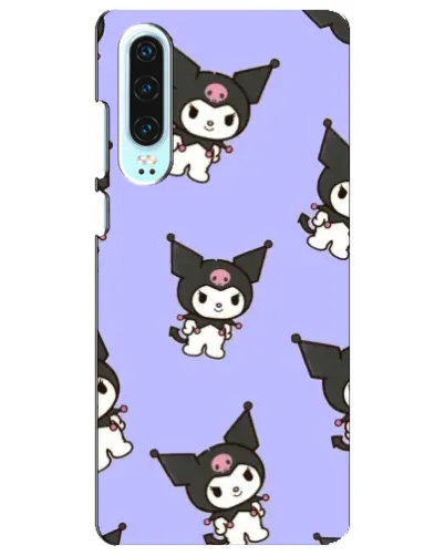 Чехол для Huawei P30 с картинкой «Паттерн с Kuromi» Чехол для Huawei P30 с картинкой «Паттерн с Kuromi»
