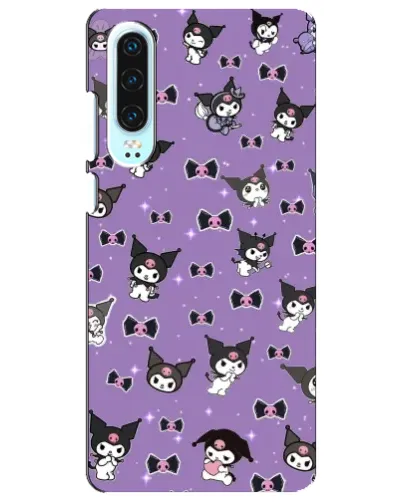 Чехол для Huawei P30 с картинкой «Kuromi — паттерн» Чехол для Huawei P30 с картинкой «Kuromi — паттерн»