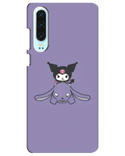 Чехол для Huawei P30 с картинкой «Kuromi на лиловом фоне» Чехол для Huawei P30 с картинкой «Kuromi на лиловом фоне»