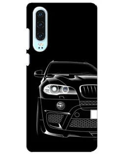 Чохол для Huawei P30 з картинкою «Темний силует BMW»