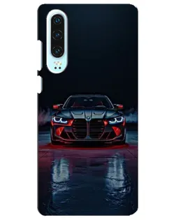 Чохол для Huawei P30 з картинкою «BMW на мокрій дорозі»