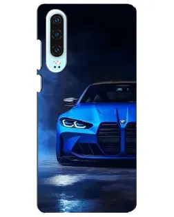 Чохол для Huawei P30 з картинкою «Блакитна BMW M4»