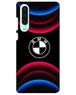 Чохол для Huawei P30 з картинкою «Логотип BMW та неонові дуги»