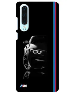 Чохол для Huawei P30 з картинкою «Силует BMW в темряві»