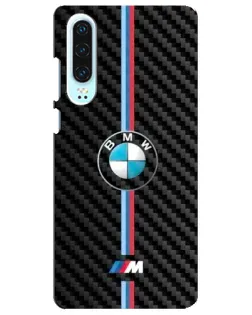 Чохол для Huawei P30 з картинкою «Емблема BMW та карбон»