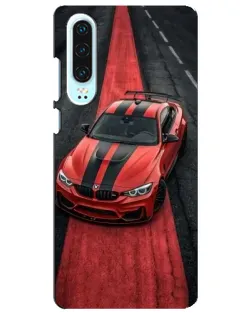 Чохол для Huawei P30 з картинкою «BMW на червоній доріжці»