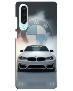Чехол для Huawei P30 с картинкой «BMW в белом дыму» Чехол для Huawei P30 с картинкой «BMW в белом дыму»