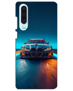 Чехол для Huawei P30 с картинкой «BMW — огни неона» Чехол для Huawei P30 с картинкой «BMW — огни неона»