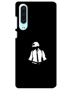 Чехол для Huawei P30 с картинкой «PUBG — белый шлем»