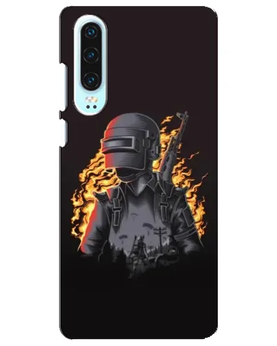 Чехол для Huawei P30 с картинкой «PUBG — огненный силуэт» Чехол для Huawei P30 с картинкой «PUBG — огненный силуэт»