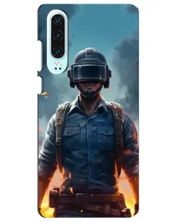 Чехол для Huawei P30 с картинкой «PUBG — реалистичный герой»