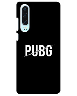 Чехол для Huawei P30 с картинкой «PUBG — белый логотип»