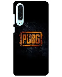 Чехол для Huawei P30 с картинкой «PUBG — золотой логотип»